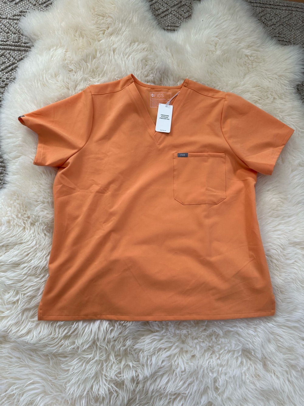 Figs Creamy Orange Set Catarina Top Zamora Jogger NWT - Picture 4 of 6